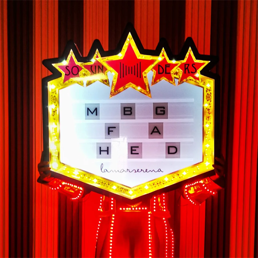 

Thrisdar Customized Logo Led Marquee Sign Interchangeable Letter Message Board for Night Club Bar Led Star Letter Board