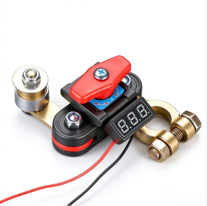 Auto Modification Battery Disconnect Switch Thickened Pure Copper Terminal Clamp Anti‑leakage Battery Pole Head Protector