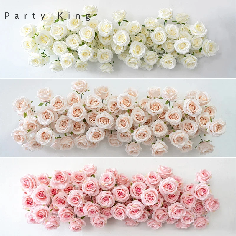 

Multi-colored Roses Artificial Flowers for Wedding Background Wall Decoration Arch Flower Row Party Window Event Display Props