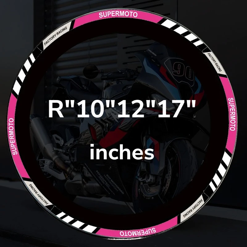 Reflective Wheel Tire Universal Version Motorcycle Accessories Modification Sticker Hub Decals Rim Stripe Tape Factory Racing