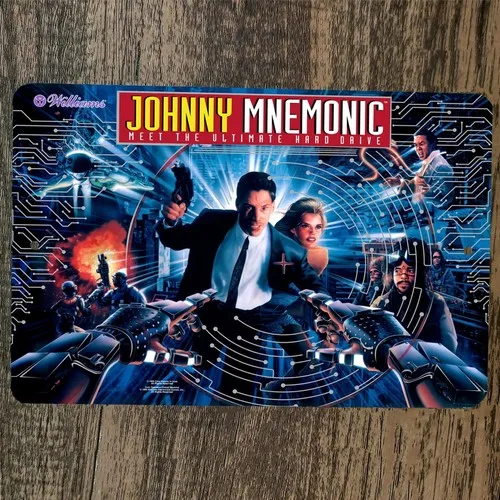 Johnny Mnemonic Arcade  Metal Wall Video Game Sign
