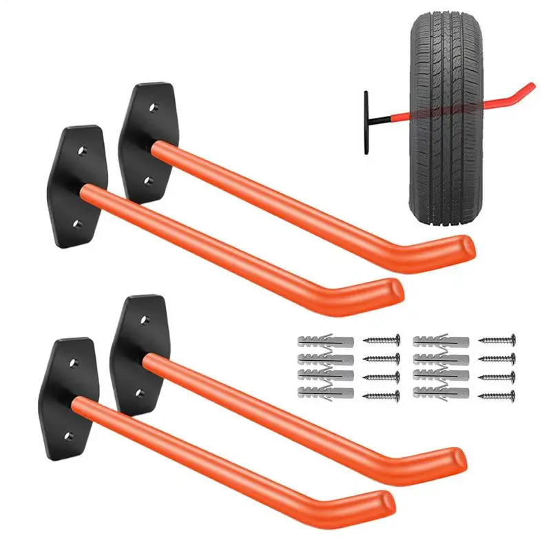 Tire Storage Rack Wheel Rack Ladder Hanger Heavy Duty Garage Hooks Tire Rack Wall Mount Ladder Holder For Pallets Pipes Women