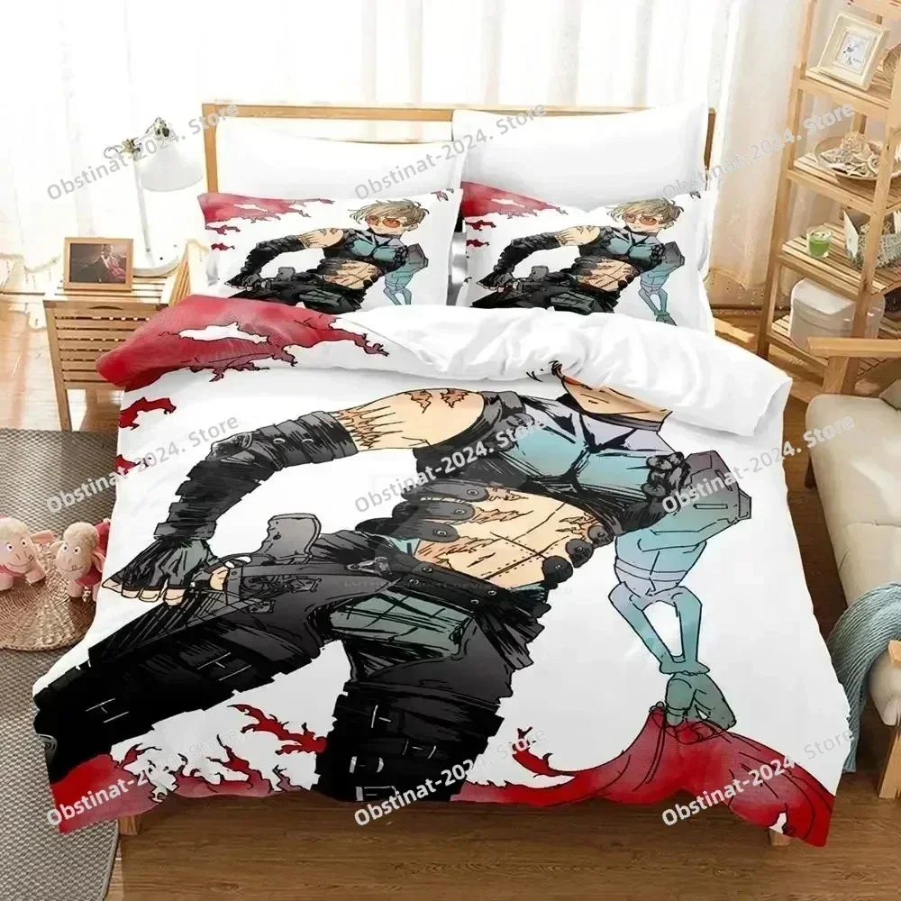 Anime TRIGUN STAMPEDE Bedding Set Printed single Comforter Quilt Bed Cover Duvet Cover Pillow Case 3 Pieces Sets Kids Adult Size