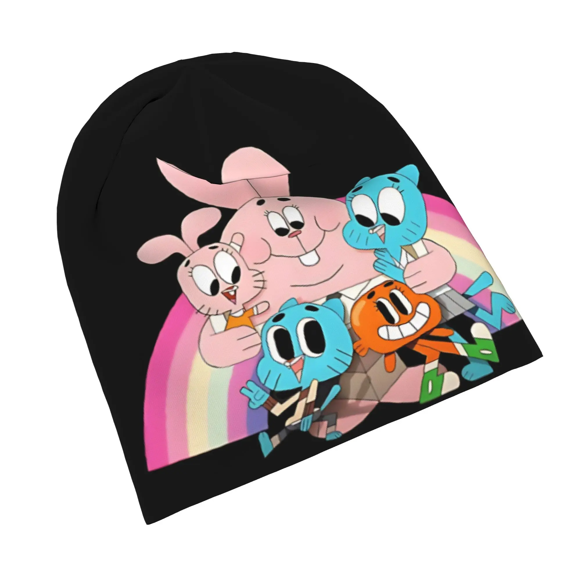 Cartoon Gumballs Movie  Cap Amazings Gumballs Hip Hop Men Women Outdoor Skullies Beanies Hat Spring Warm Head Wrap Bonnet Hat