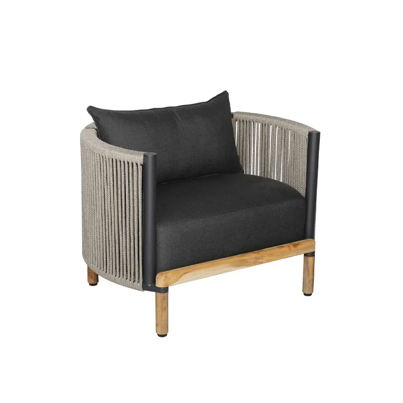 

Outdoor sofa villa leisure combination rattan sofa solid wood coffee table