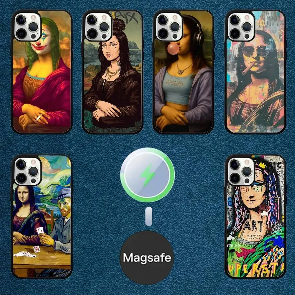 

Art Aesthetic David Mona Lisa Phone Case For iPhone 16,15,14,13,12,11,Plus,Pro,Max Mini Magsafe Magnetic Wireless Charging