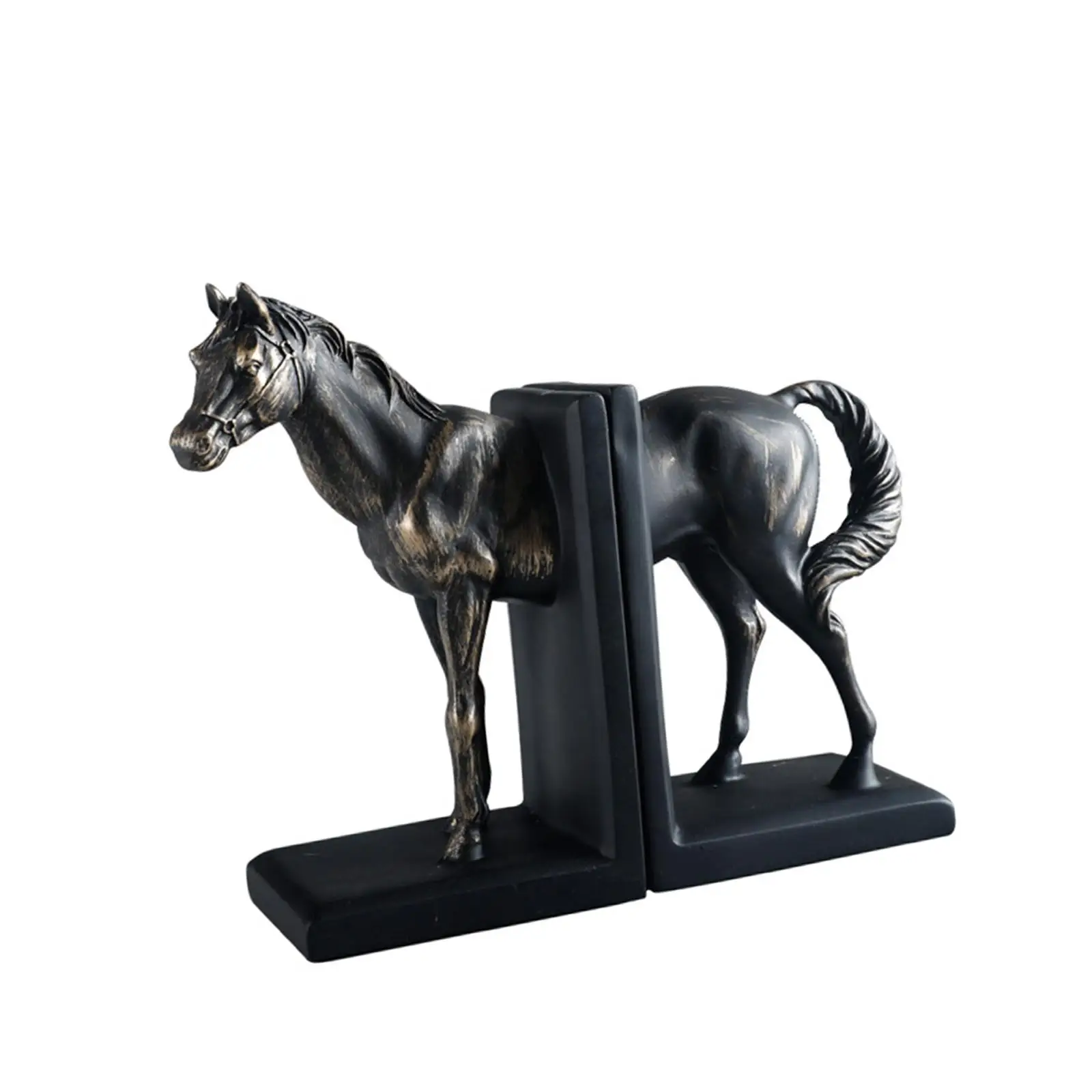 

Horse Figurines Stable Multifunction Home Ornaments Resin Art Crafts Bookends