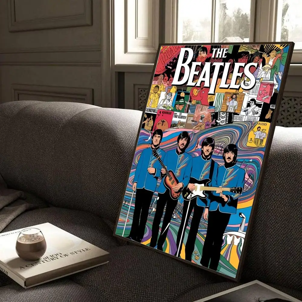 The B-Beatles Band Poster Modern Home Living Bedroom Bar Hallway Waterproof Wall Art Aesthetic Decor