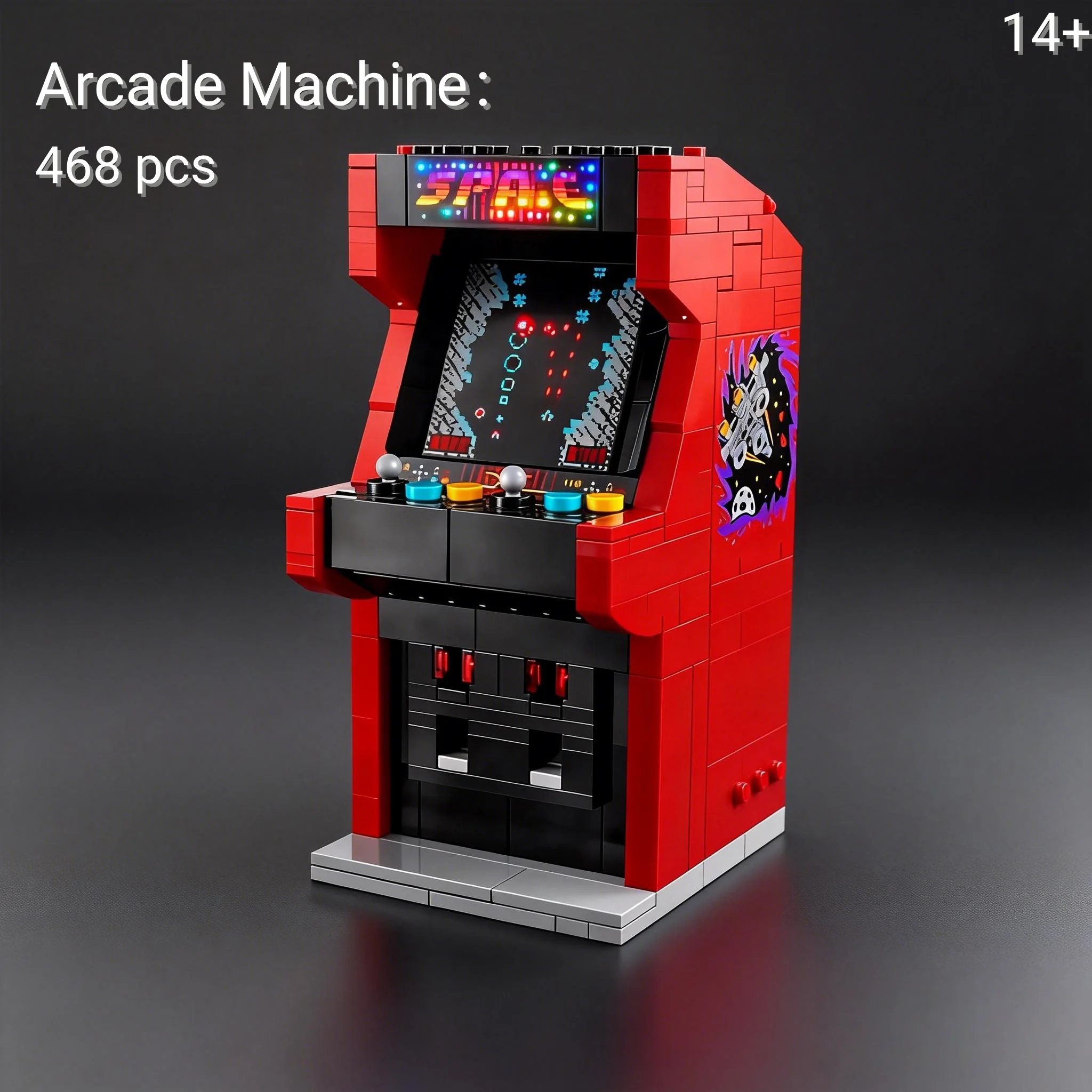 

Высококачественный конструктор из 468 деталей, модель игровой приставки Surprise Arcade 40805, украшение, подарок на день рождения и Рождество