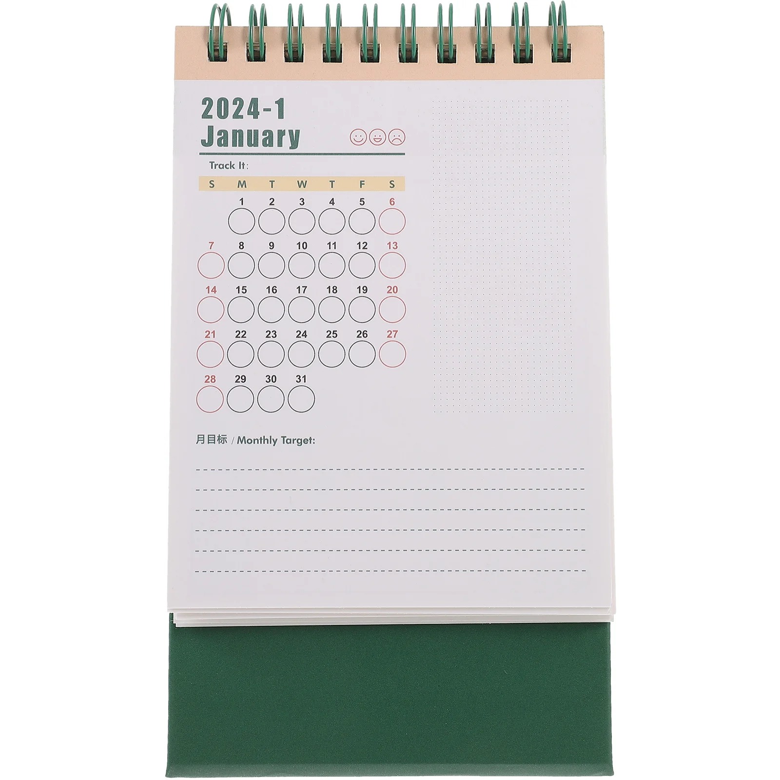 

Desk 2024 Delicate Standing For Office Home Supplies Table Decor Daily Use Month Calendar Portable Mini Calendar Decorative