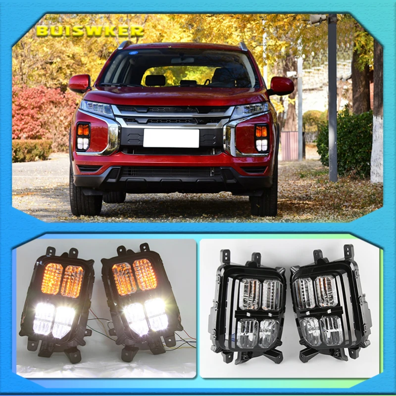 

LED DRL Daytime Running Light for Mitsubishi Outlander Sport ASX 2020 2021 Headlight Fog Lights Fog Light Driving Fog Lamp