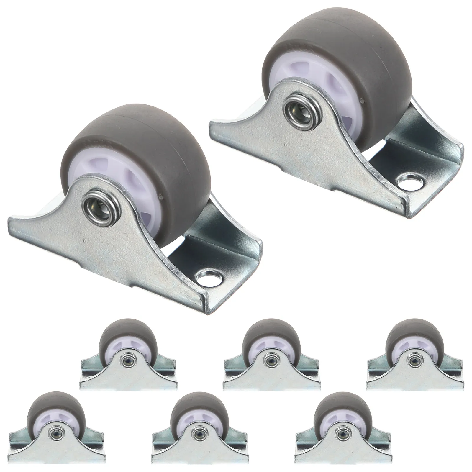 8Pcs TPE Rubber Sliding Door Directional Wheel, Mini Silent Pulley for Furniture Cabinet Drawer, 1 Inch Wear-Resistant Plastic