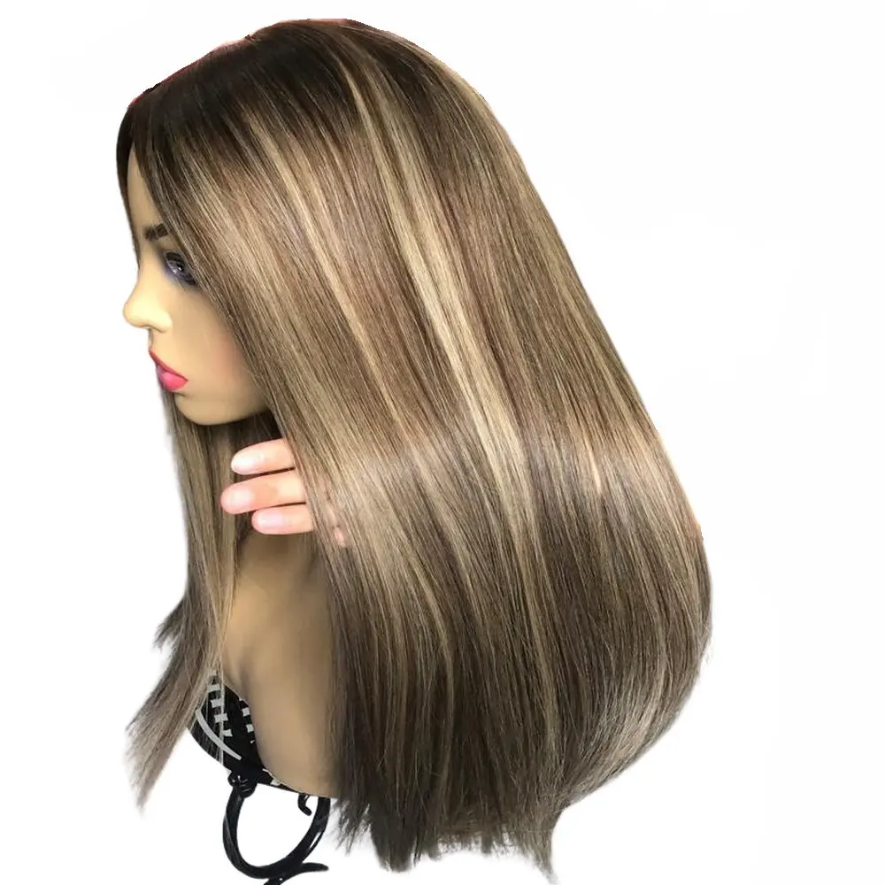 Jewish Topper Mongolia Cuticle Remy Hair Silk Top Silk Straight Kosher Sheitels For White Women