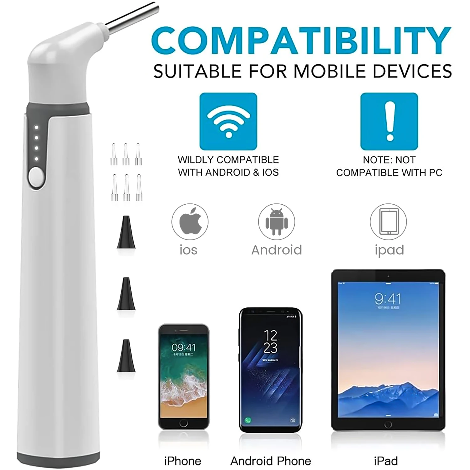 3.9mm Ear Wax Cleaner Digital Otoscope Video Earpick Cleaning Tool Endoscope For Android With Camera Inspection Equipment