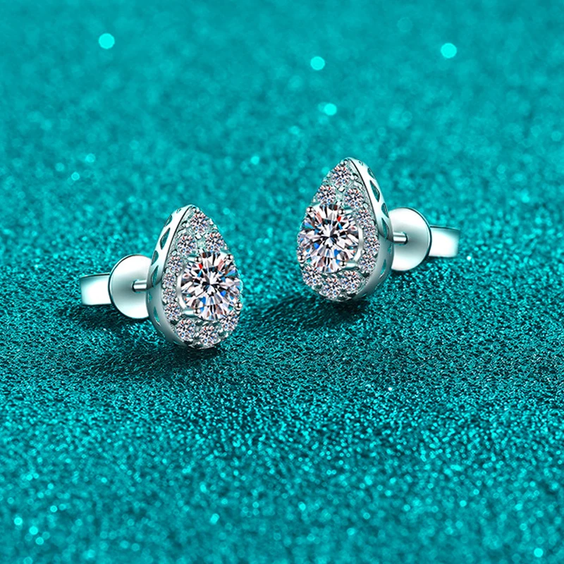 Smyoue 1cttw Sparkling Moissanite Stud Earrings for Women Engagement Birthday Gift Jewelry 100% 925 Sterling Silver Wholesale
