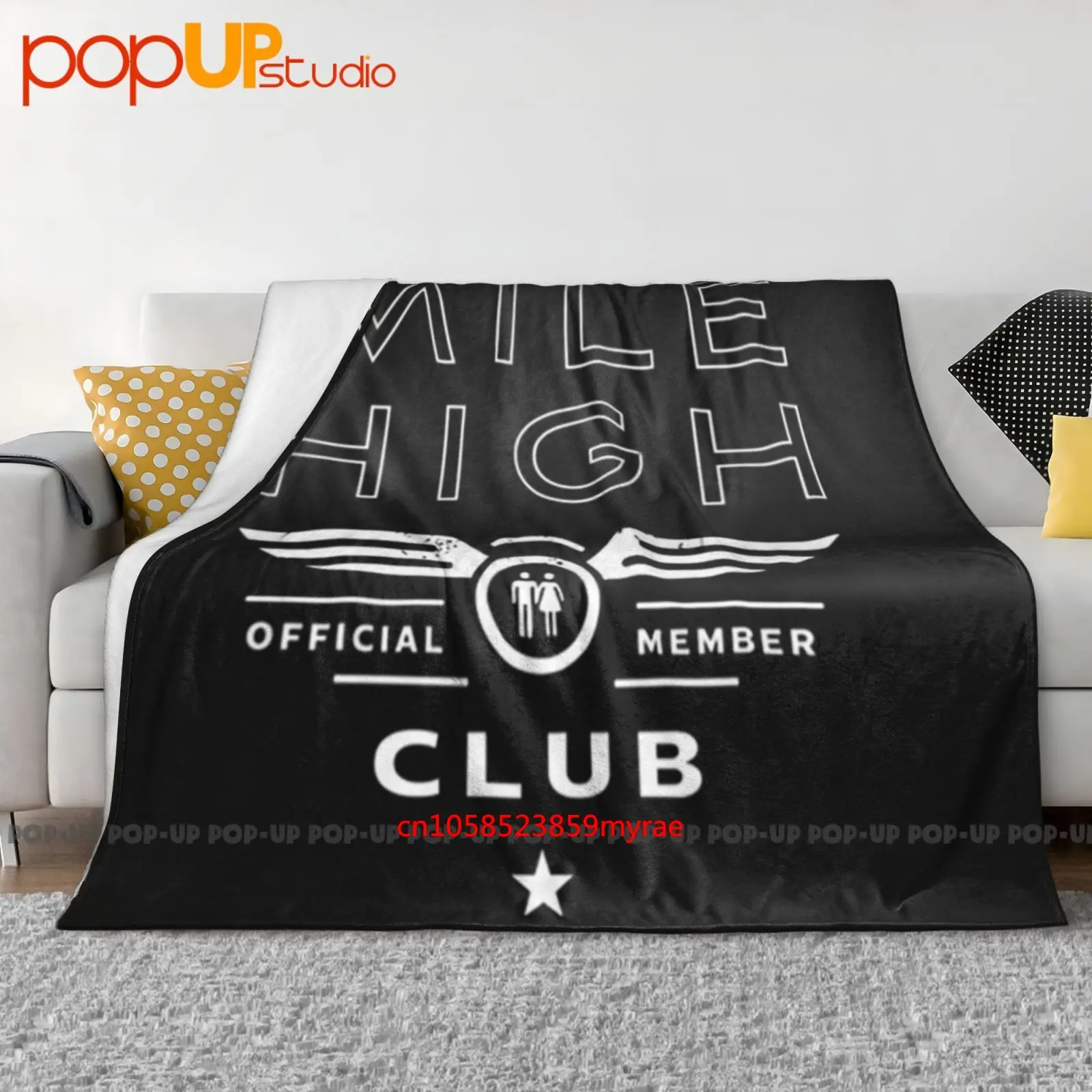 Mile High Club Official Member Ultra-Soft Blanket Quilt Winter Sofa Cover Bed Covers