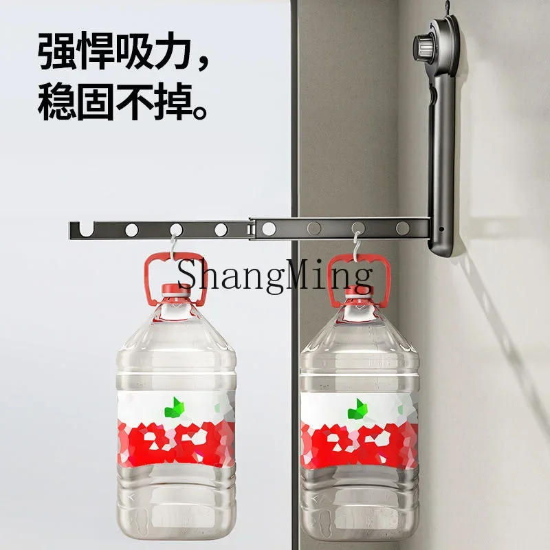 

CL folding drying rack, suction cup type household wall drying rack, no punching balcony window indoor invisible