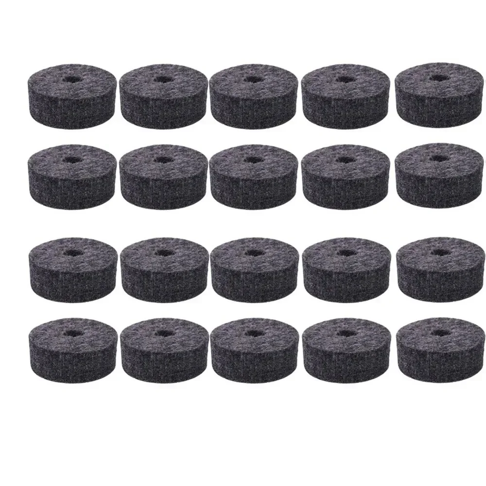 

20pcs Cymbal Felt Washer Felts Crash Cymbals Clutch Felt Drum Parts Set Gray Accessories Drum Felt Washer