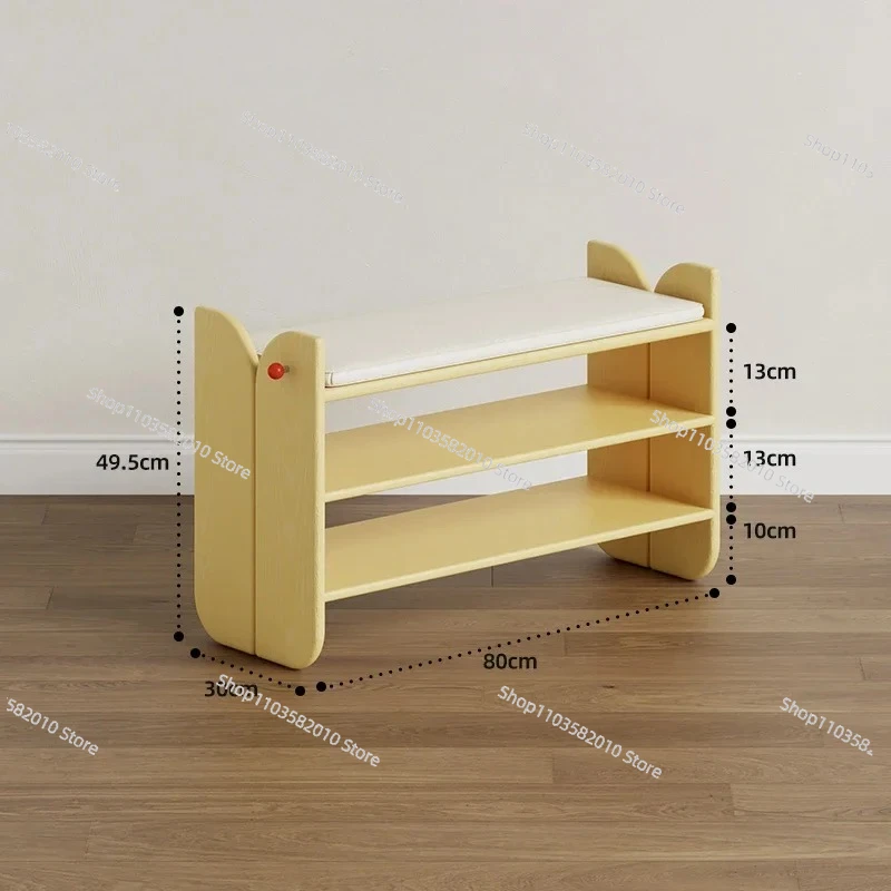 

Креативный табурет для прихожей с мягкой подушкой, для переобувания, для гостиной, домашний табурет для обуви с отсеком для хранения