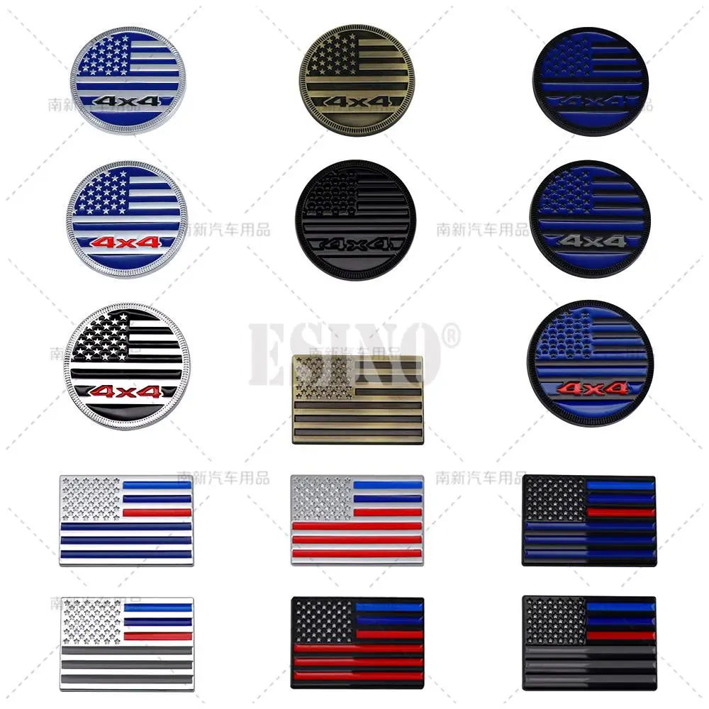 

Car Styling 3D American National Flag USA Flag Metal Alloy Adhesive Emblem Trunk Badge Fender Sticker Body Decal Car Accessory