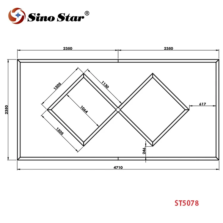 ST5078 Sino Star W2.35*L4.71M Best Auto Detailing Supplies Car Care Detailing Workshop Led Light Auto Care