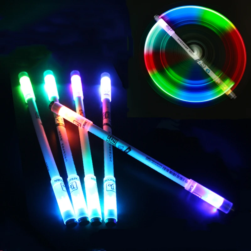 Spinning Pen Led Flash Gel Pen Met Licht 0.5Mm Gaming Roterende Pen Kids Gift Balpen Voor Student Entertainment speelgoed Geschenken