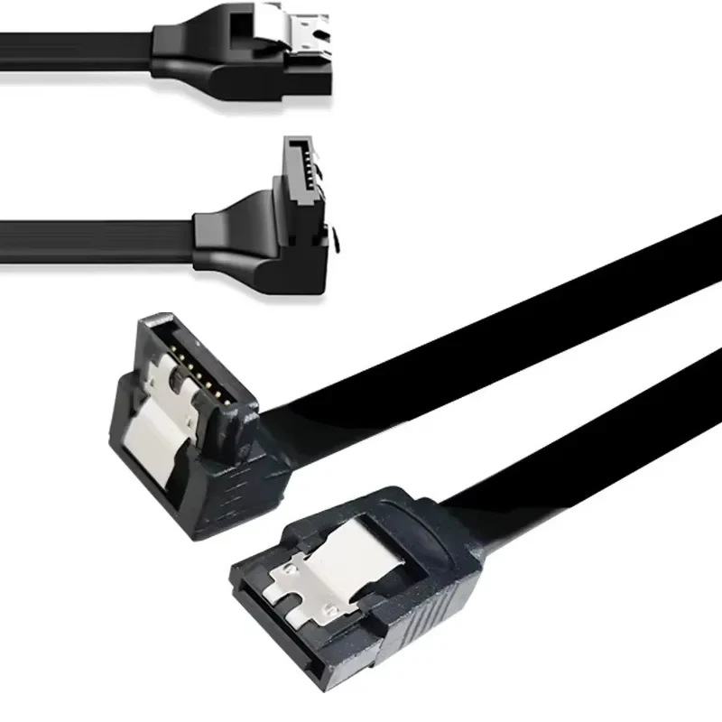 Cable de datos SATA 3,0 de 50CM, adaptador de Cable Sata III de alta velocidad, convertidor de conexión para SATA HDD SSD, unidad de CD, escritor de escritorio, 1/2 Uds.