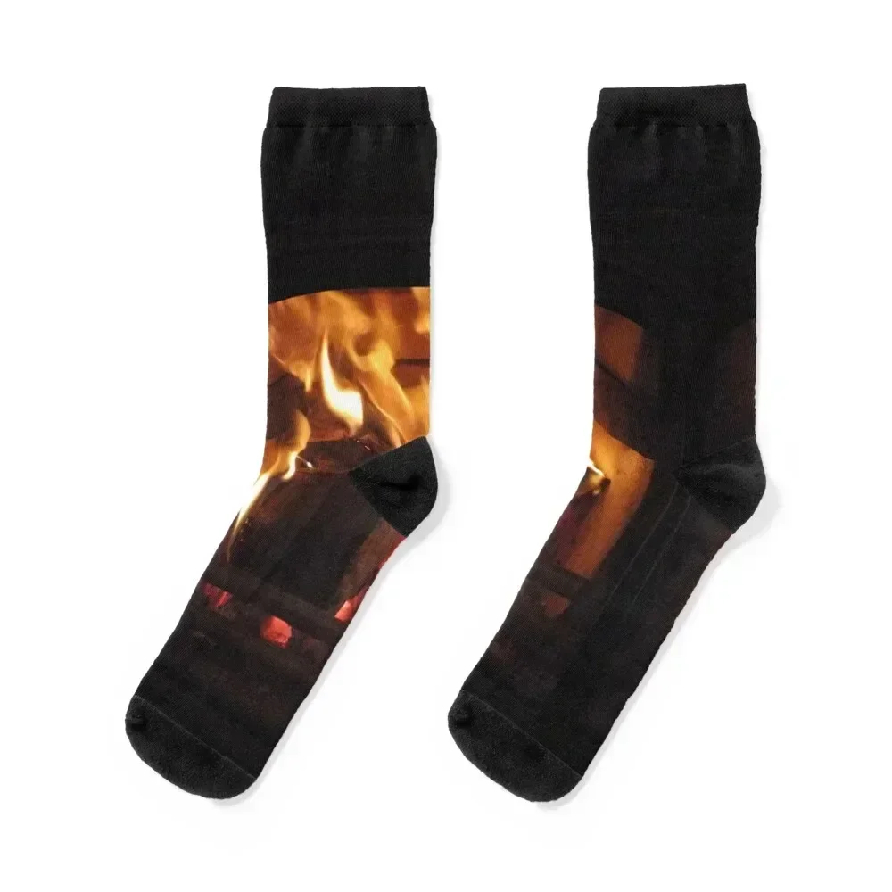 

Fireplace Socks tennis Stockings Rugby Toe sports Socks Men's Women's hiphop winter thermal with print Socks Women's Men's