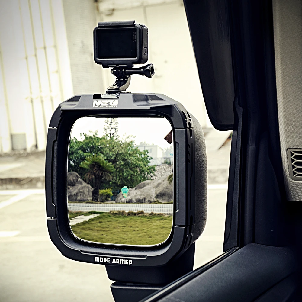 Side Mirror Rain Shield with GoPro Mount for GWM Tank 300 2019-, 360° Rotatable Camera Bracket No Drilling Easy Install, TK1032