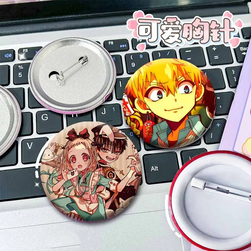 Toilet-Bound Hanako Kun Season 2 Soft Button Pins Handmade Tinplate Brooch Cartoon Figure Cosplay Badge Backpack Accessories