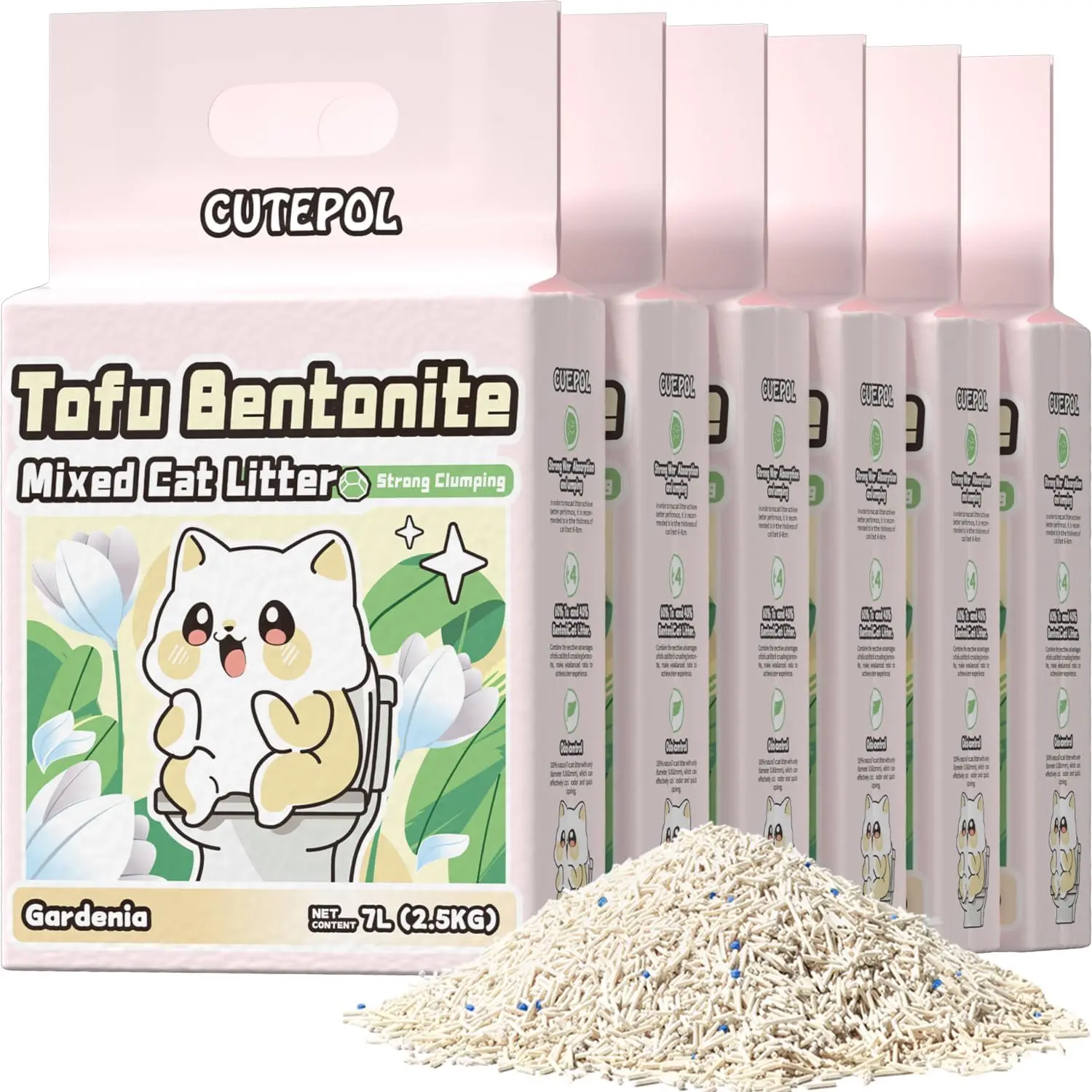 

4-in-1 Mixed Clumping Cat Litter, 33 lb, Odor Control, Dust-Free, Flushable for Multi-Cat Homes