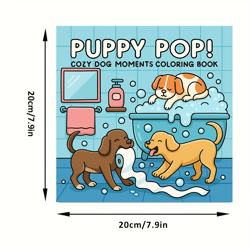 28 Pages Puppy Coloring Book, Painting Book for Valentine's Day Gifting, Birthday Party Gift, Drawing Supplies, Christmas