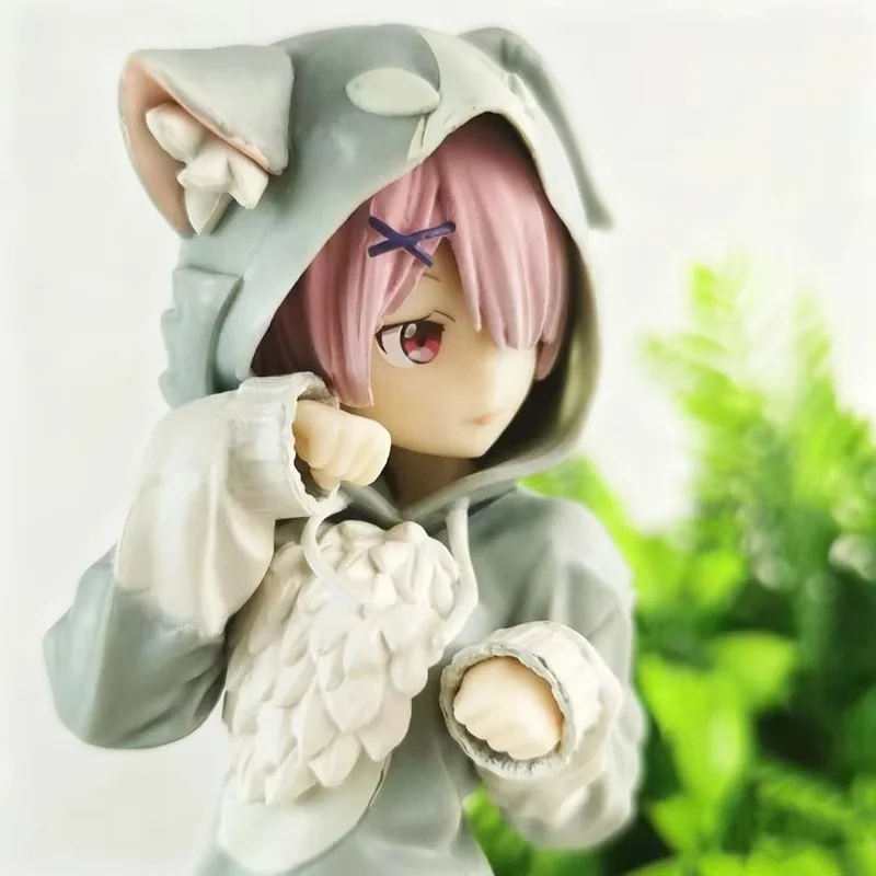 Um mundo diferente do zero conjunto de modelo de animação 2d emiria rem ram puck fingir boneca figuras de ação colecionáveis brinquedo para crianças