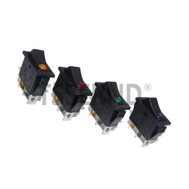 1PCS KCD3 Rocker Switch ON-OFF ON-OFF-ON 2 Position 3Pins Electrical equipment With Light Power Switch 16A 250V / 20A 125V AC