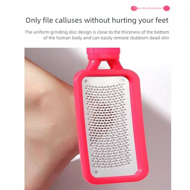 เครื่องบดเท้า Pedicure สแตนเลสสตีลเท้า Scrubber ส้นแคลลัส Dead Skin Remover Exfoliating Professional Feet Care TOOL