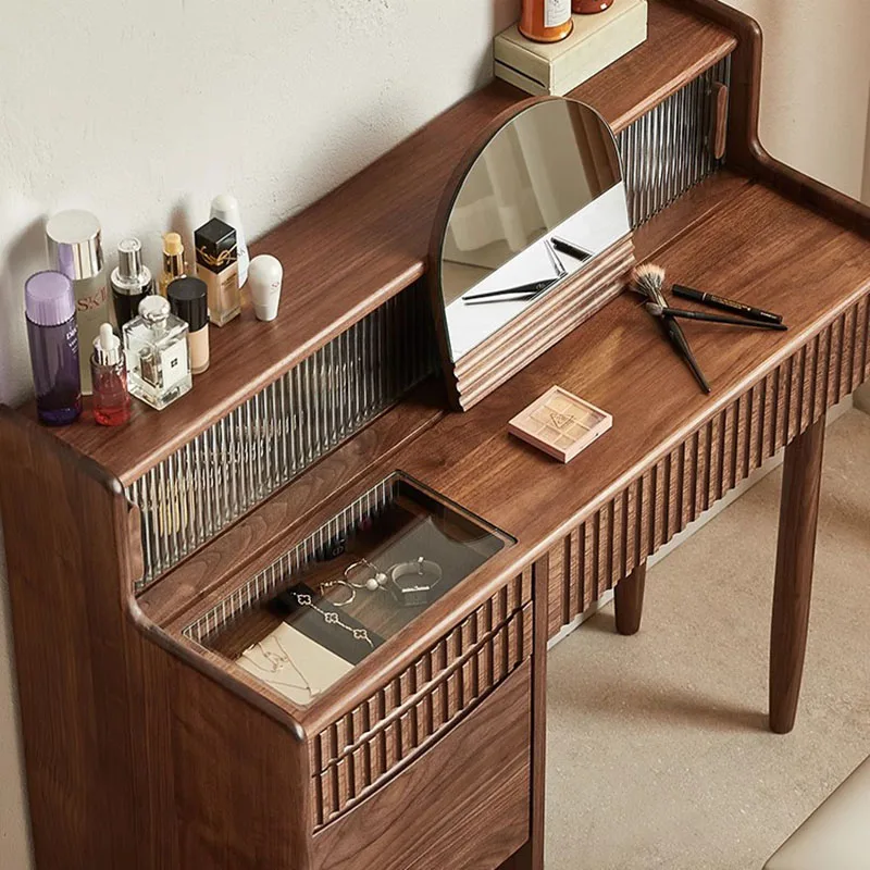 Luxury Makeup Dressing Table Console Storage Bedroom Filing Cabinets Vanity Table Chair Comfortable Penteadeira Home Furniture