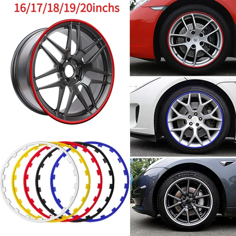 For Tesla Model 3 Y X S 2017-2023 Car Vehicle Wheel Rims Protector Decoration Strips Tire Guard Line Rubber Trim Auto Accessorie