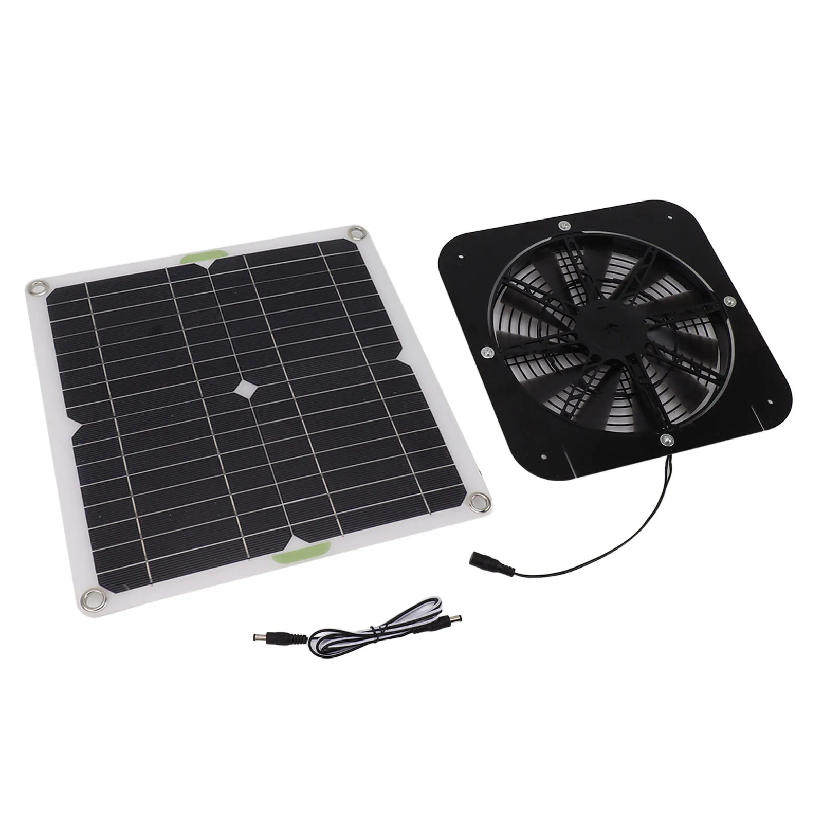 13.5 Inch Solar Powered Fan 100W Round Effective Cooling Solar Panel Fan Kit For Greenhouse Chicken Coop Dog Kennel