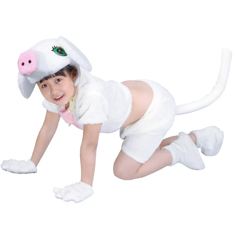 Halloween Outfit kindergarten animal Cosplay Funny dog Dinosaur blue jumpsuit costume party bear Hand foot covers