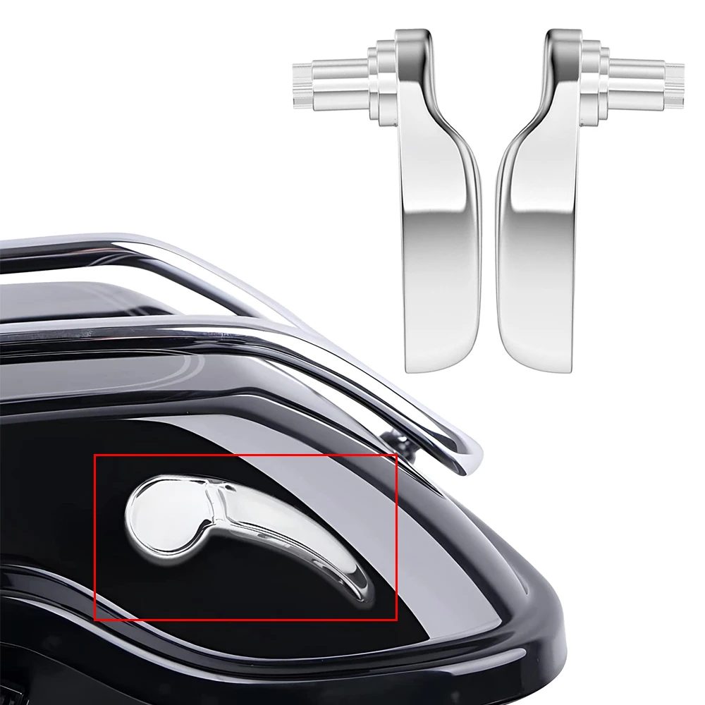 Black Saddlebag Latch Lever Lid Lifter For Harley Touring Street Electra Road Glide Road King 2014-2023