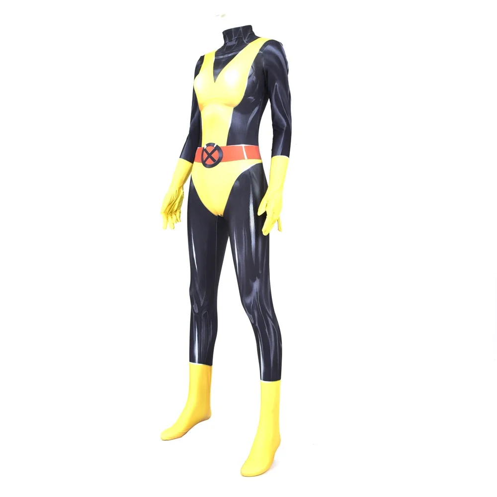 Kitty Pryde Superhero Cosplay Costume Halloween Suit Zentai Bodysuit Party Jumpsuits