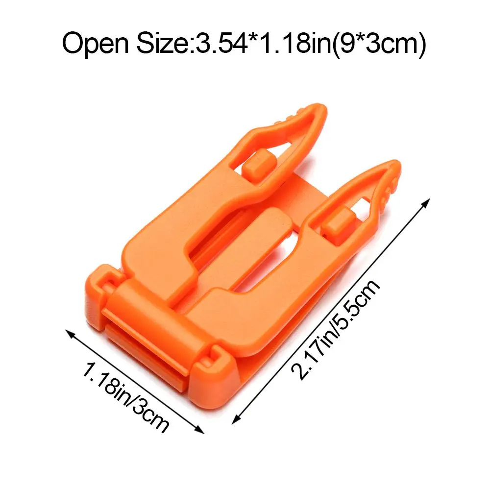 พลาสติก MOLLE คลิปอุปกรณ์ตั้งแคมป์ Camping กระเป๋าหัวเข็มขัด MOLLE สายคล้องกระเป๋าเป้สะพายหลัง Webbing คลิปหัวเข็มขัดอเนกประสงค์