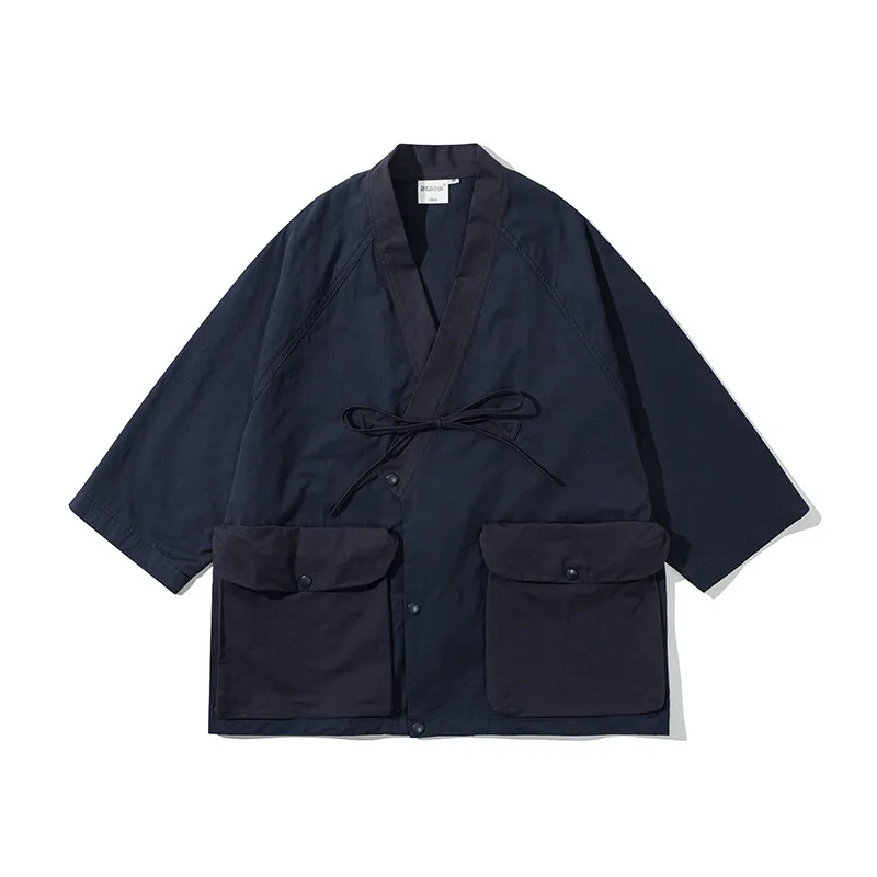 여름 남성 일본 streetwear 패션 느슨한 캐주얼 빈티지 기모노 카디건 셔츠 중국어 가운 자켓 블라우스