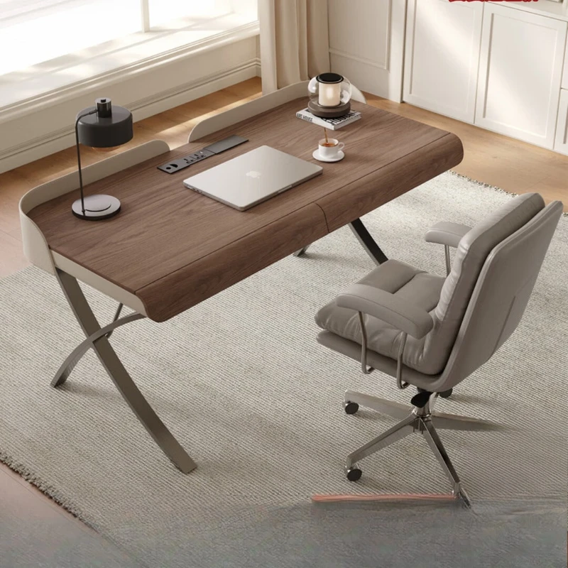 Italian minimalist desk light luxury modern desk home study computer desk high-end boss writingand