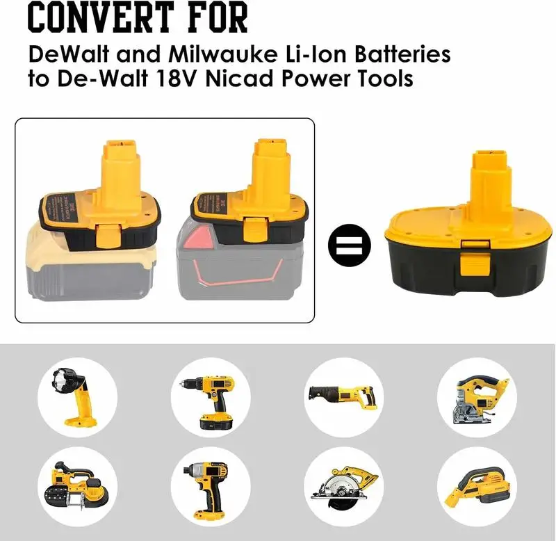 Extend the Life of Your DeWalt XPR Tools: Lithium Adapter for DeWalt & Milwaukee with USB Output