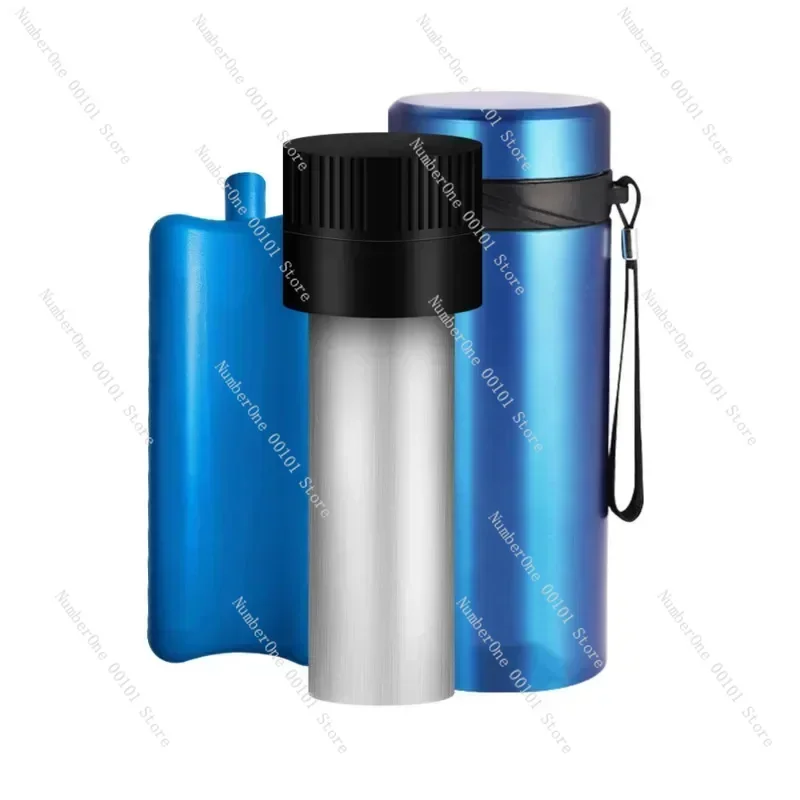

900mL LCD Insulin Refrigerated Cup Portable Outdoor Cooler Flask Mini Vacuum Medicine And Beverage Refrigerator Drug Fridge