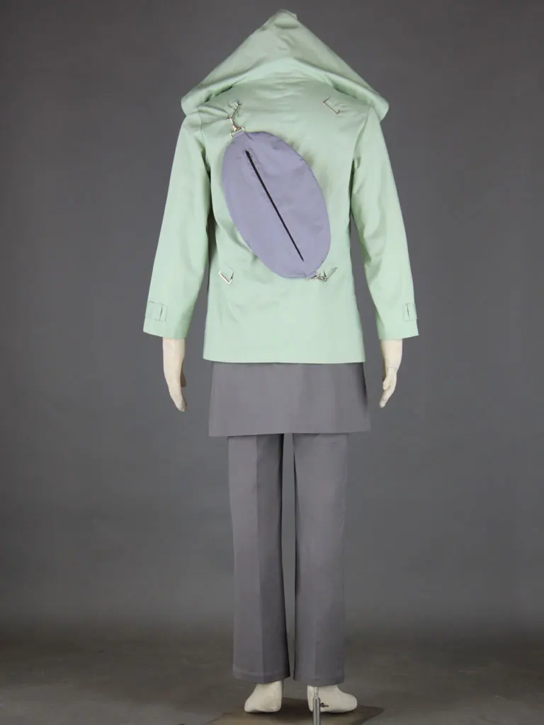 Picture 4: Us Size Aburame Shino Shippuden Cosplay Men's Green Hooded Jacket Outfit Halloween Costume