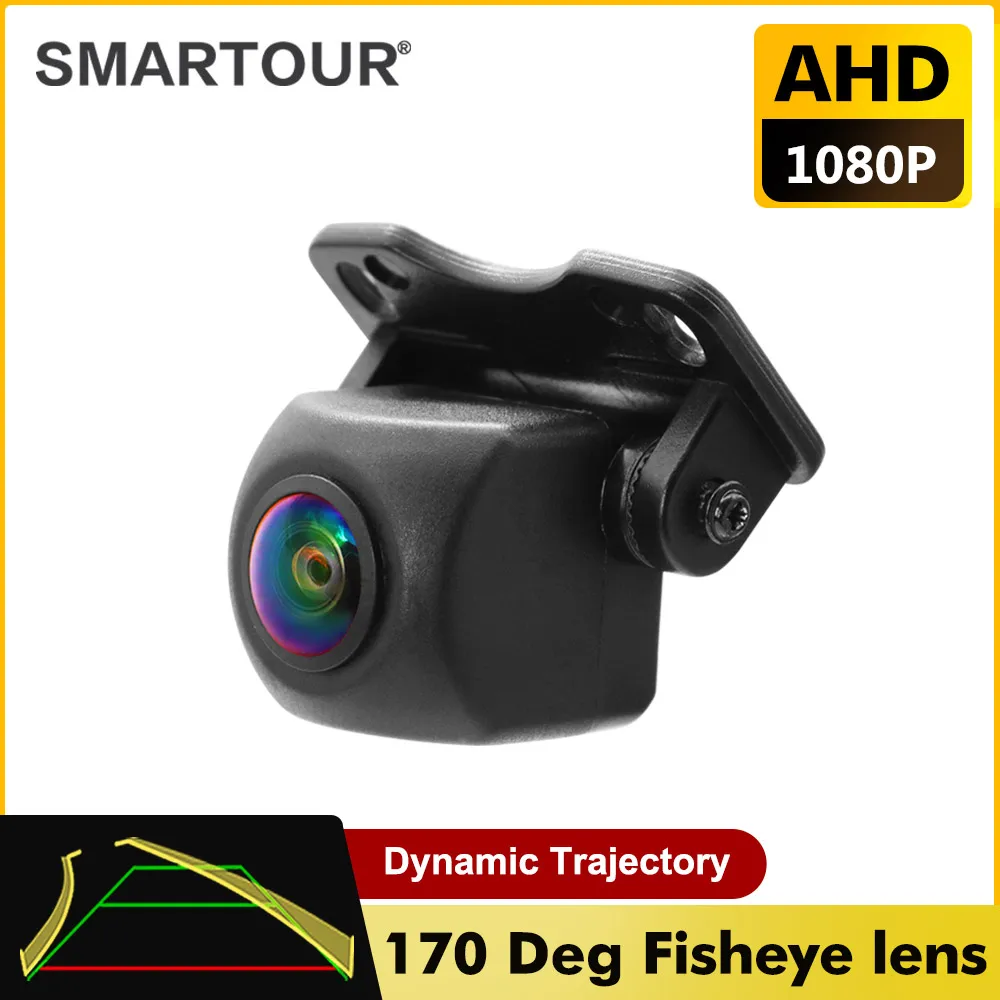 

170° AHD 1080P Dynamic Trajectory Vehicle rear view Camera Car reversing black fisheye night vision waterproof universal