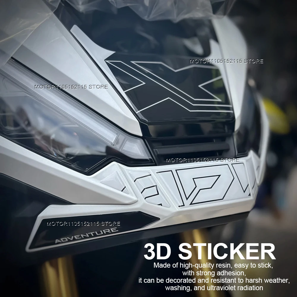 XADV-750 Motorcycle Accessories Front Peak Stickers Anti-Slip Pad Sticker Waterproof 3D Resin Stickers for Honda X-ADV 750 2025