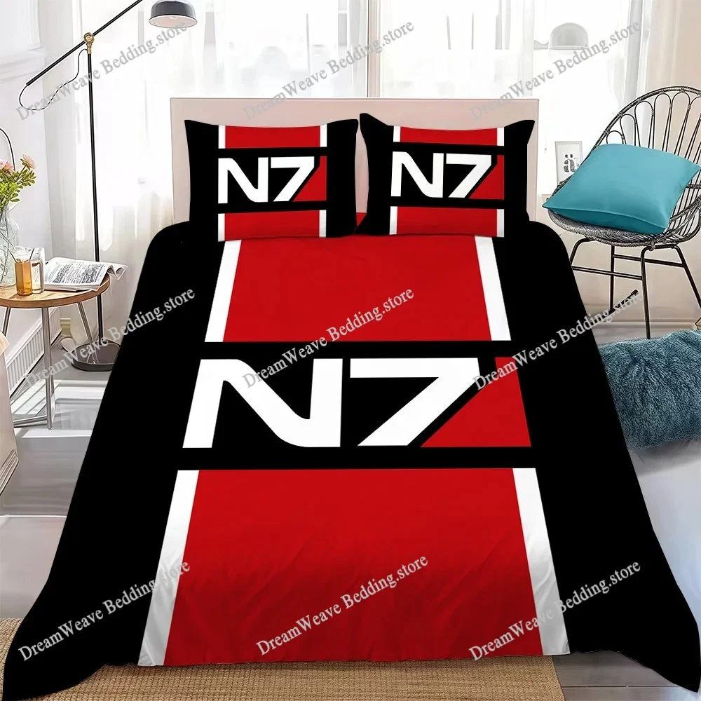 

M-Mass Effect N-N7 Duvet Cover Set Home Style Bedding Soft Laundry Cotton Bed Student Dormitory Gift